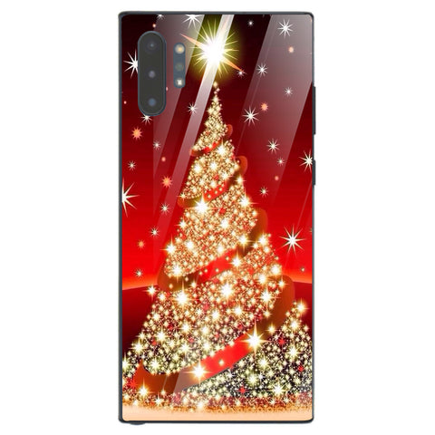 Merry Chrismas Tempered Glass Phone Case for Samsung Galaxy Note 10 Plus