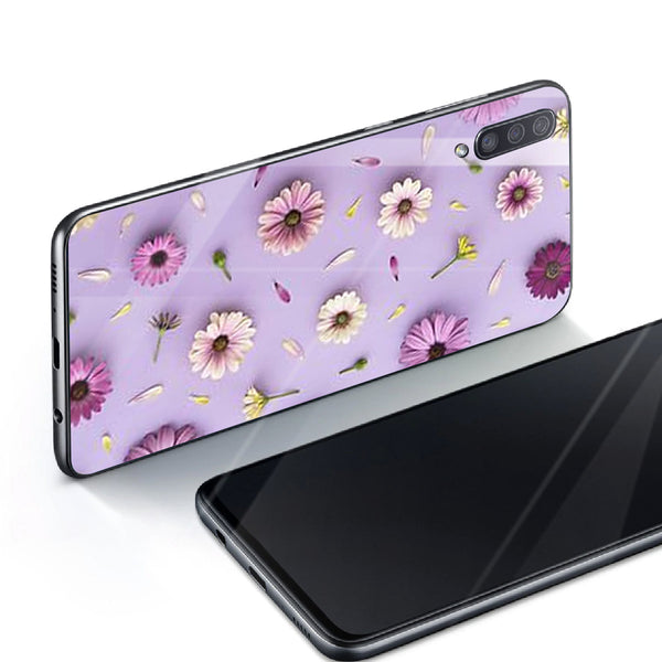 Beautiful Flowers Tempered Glass Phone Case for Samsung Galaxy A70