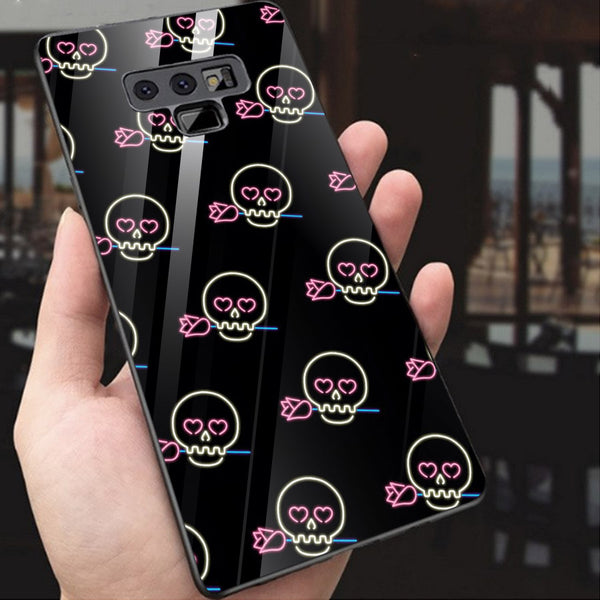 Halloween Skull Tempered Glass Phone Case for Samsung Galaxy Note 9