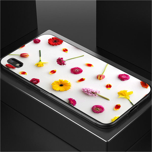 Beautiful Flowers Tempered Glass Phone Case for Samsung Galaxy A10