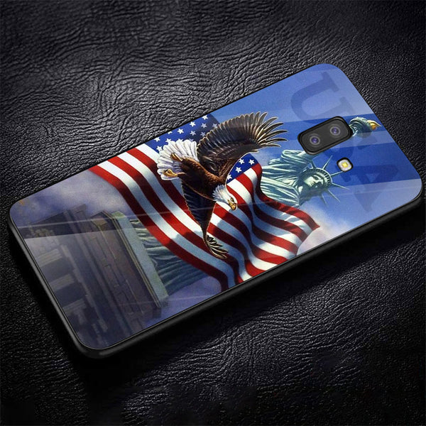 Eagle Tempered Glass Phone Case for Samsung Galaxy J6 Plus