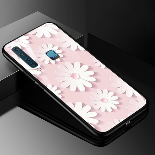 Beautiful Flowers Tempered Glass Phone Case for Samsung Galaxy A9 2018