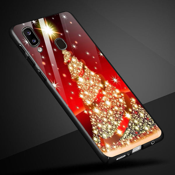 Merry Chrismas Tempered Glass Phone Case for Samsung Galaxy A40