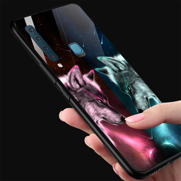 Wolf Eyes Tempered Glass Phone Case for Samsung Galaxy A9 2018