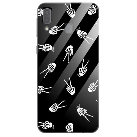 Halloween Skull Tempered Glass Phone Case for Samsung Galaxy M20