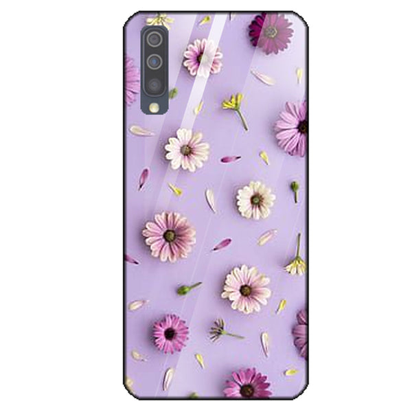 Beautiful Flowers Tempered Glass Phone Case for Samsung Galaxy A50