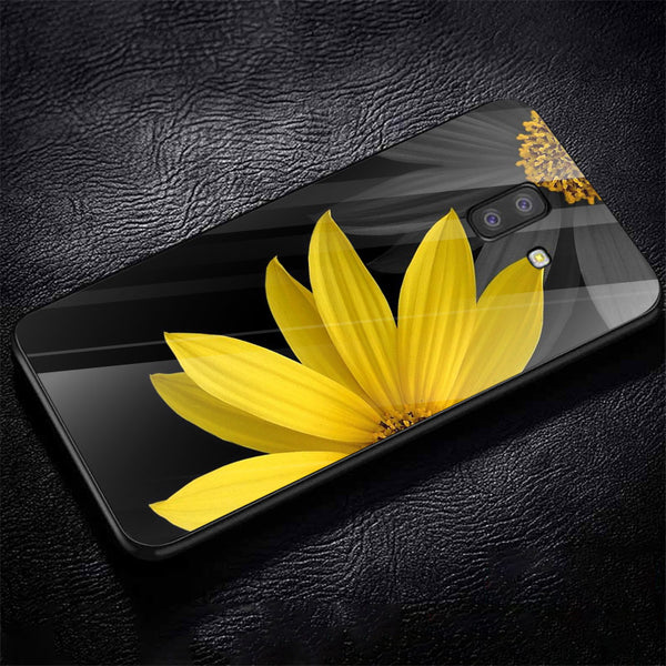 Beautiful Flowers Tempered Glass Phone Case for Samsung Galaxy J6 Plus