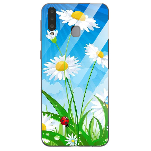 Beautiful Flowers Tempered Glass Phone Case for Samsung