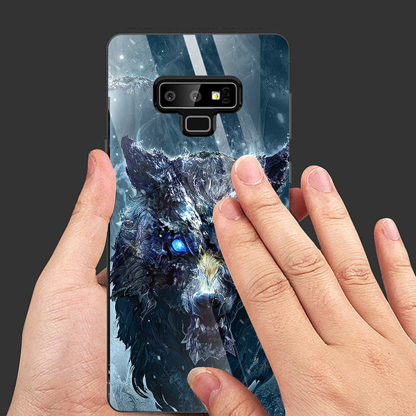 Wolf Eyes Tempered Glass Phone Case for Samsung Galaxy Note 9