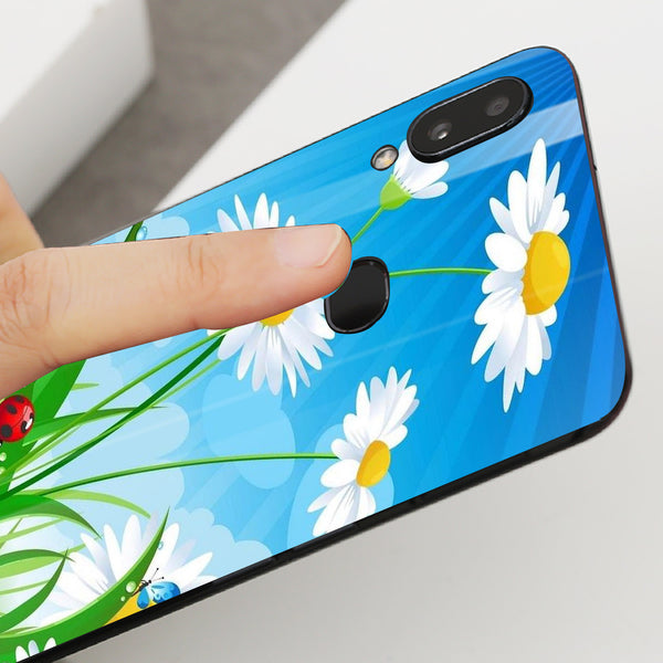 Beautiful Flowers Tempered Glass Phone Case for Samsung Galaxy A10S