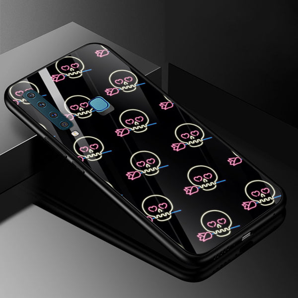 Halloween Skull Tempered Glass Phone Case for Samsung Galaxy A9 2018