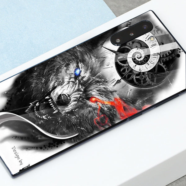 Wolf Eyes Tempered Glass Phone Case for Samsung Galaxy Note 10