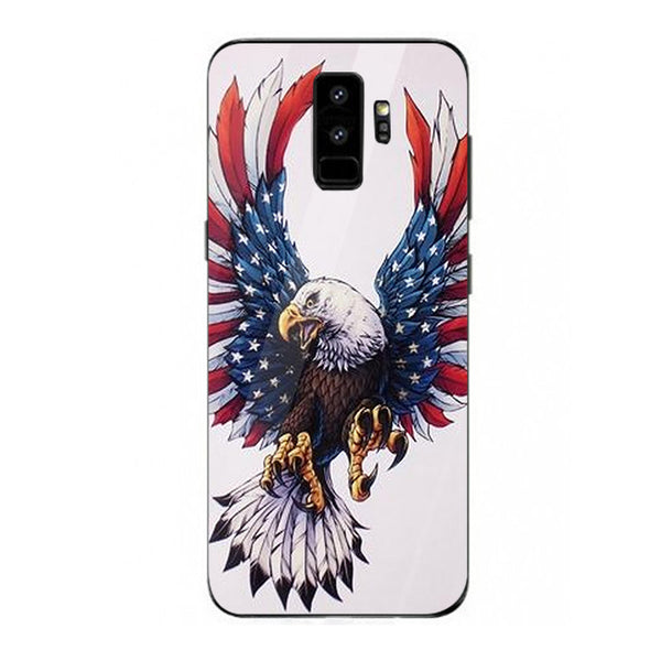 Eagle Tempered Glass Phone Case for Samsung Galaxy S9 Plus