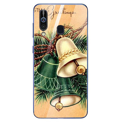Merry Chrismas Tempered Glass Phone Case for Samsung Galaxy A60