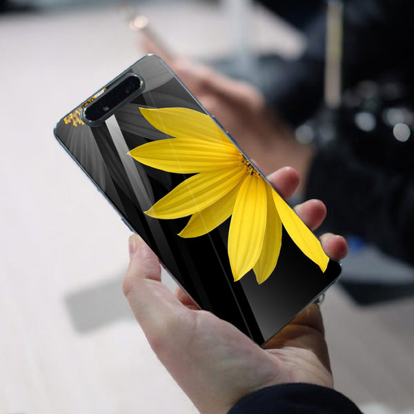Beautiful Flowers Tempered Glass Phone Case for Samsung Galaxy A80