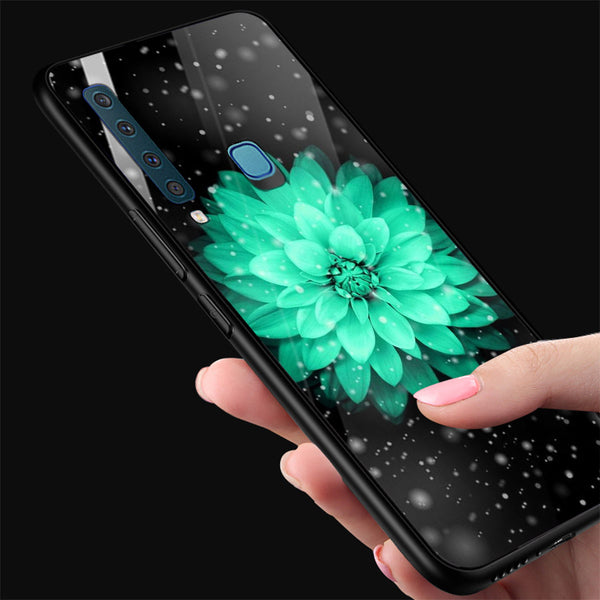 Beautiful Flowers Tempered Glass Phone Case for Samsung Galaxy A9 2018