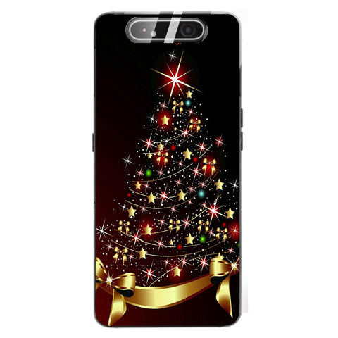 Merry Chrismas Tempered Glass Phone Case for Samsung Galaxy A80