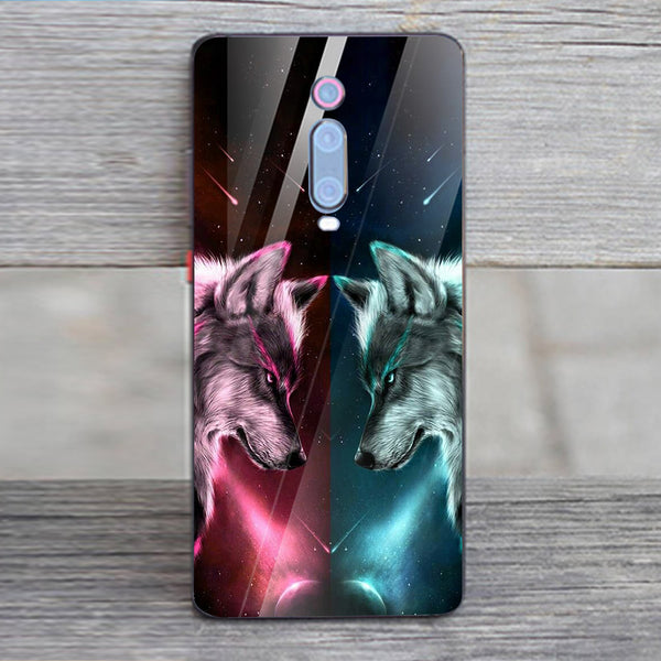 Wolf Eyes Tempered Glass Phone Case for Xiaomi Redmi K20
