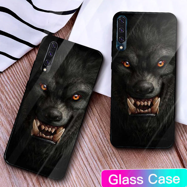 Wolf Eyes Tempered Glass Phone Case for Samsung Galaxy A50S
