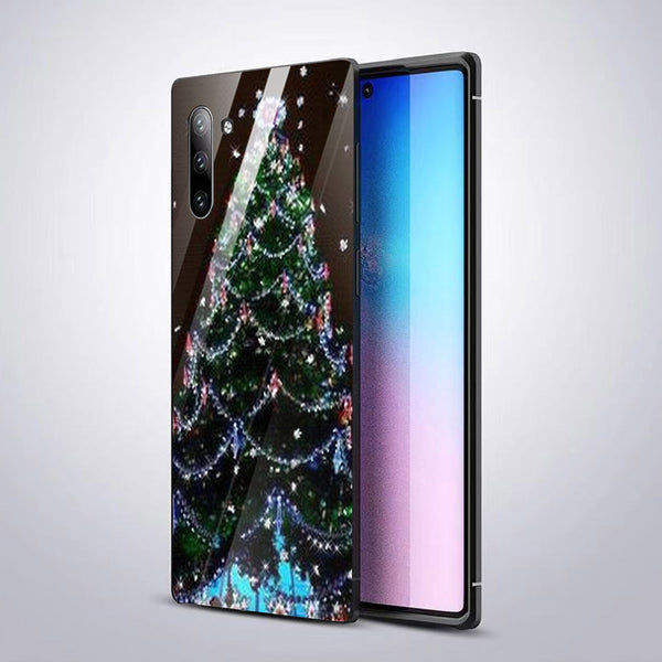 Merry Chrismas Tempered Glass Phone Case for Samsung Galaxy Note 10