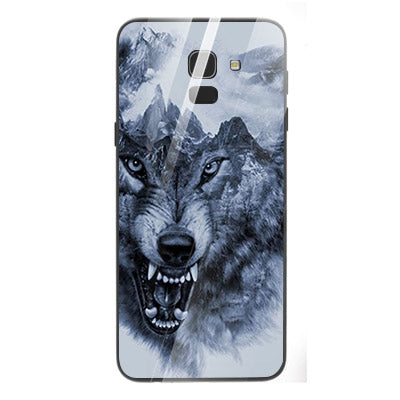 Wolf Eyes Tempered Glass Phone Case for Samsung Galaxy J6 2018