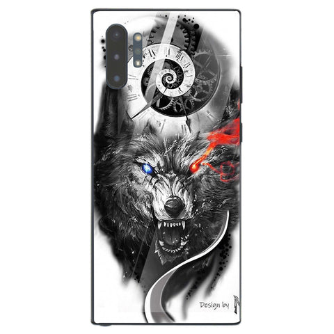 Wolf Eyes Tempered Glass Phone Case for Samsung Galaxy Note 10 Plus
