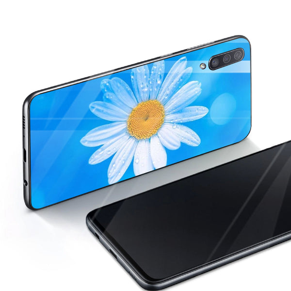 Beautiful Flowers Tempered Glass Phone Case for Samsung Galaxy A70
