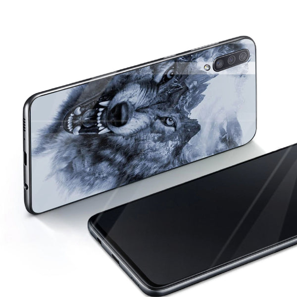 Wolf Eyes Tempered Glass Phone Case for Samsung Galaxy A70