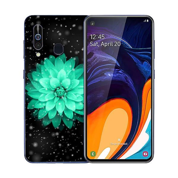 Beautiful Flowers Tempered Glass Phone Case for Samsung Galaxy A60
