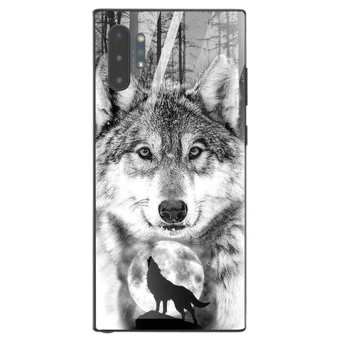 Wolf Eyes Tempered Glass Phone Case for Samsung Galaxy Note 10 Plus