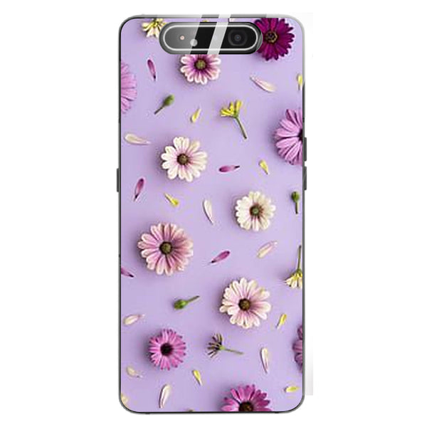 Beautiful Flowers Tempered Glass Phone Case for Samsung Galaxy A80