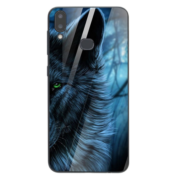 Wolf Eyes Tempered Glass Phone Case for Samsung Galaxy A10S