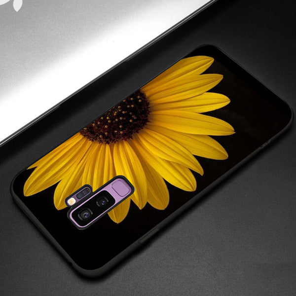 Beautiful Flowers Tempered Glass Phone Case for Samsung Galaxy S9 Plus