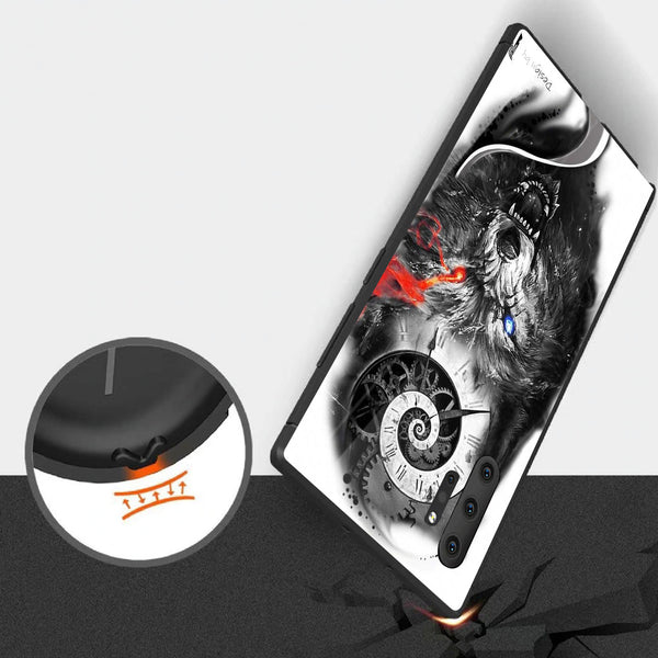 Wolf Eyes Tempered Glass Phone Case for Samsung Galaxy Note 10 Plus