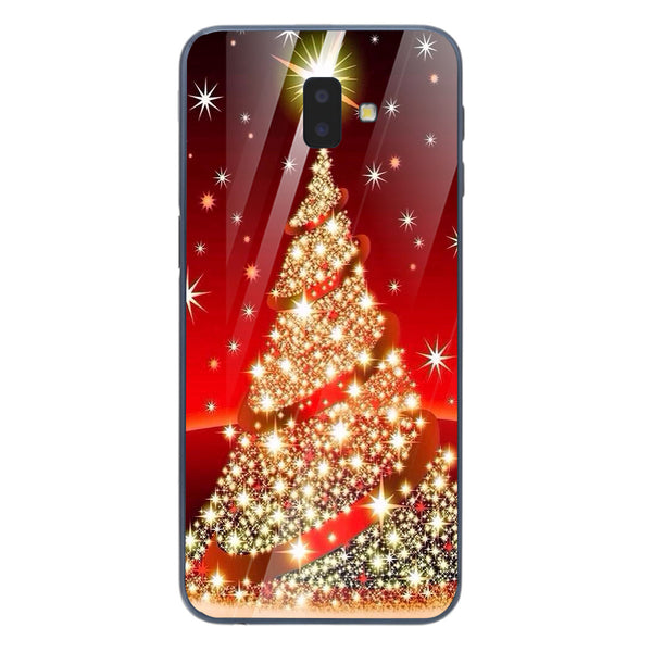 Merry Chrismas Tempered Glass Phone Case for Samsung Galaxy J6 Plus