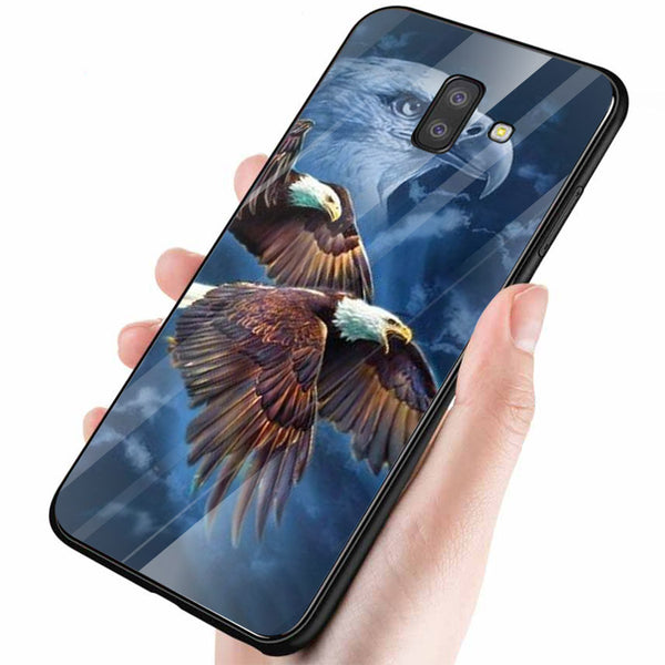 Eagle Tempered Glass Phone Case for Samsung Galaxy J6 Plus