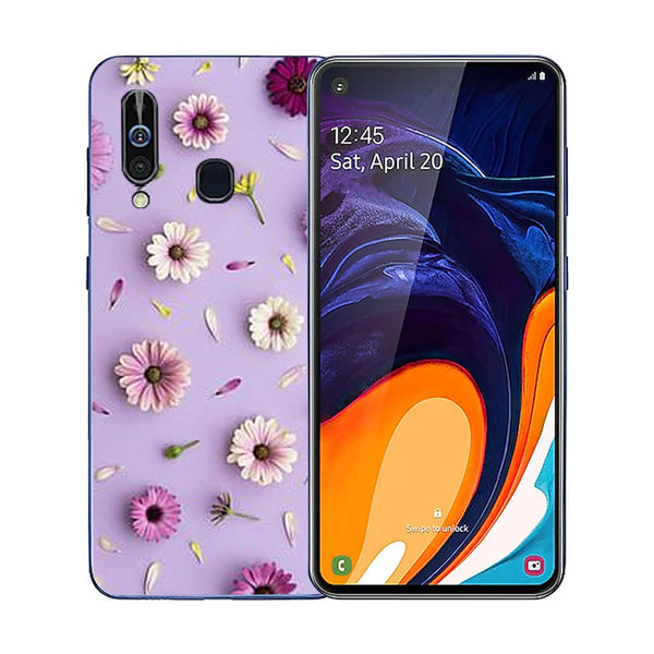 Beautiful Flowers Tempered Glass Phone Case for Samsung Galaxy A60