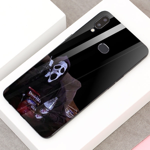 Halloween Skull Tempered Glass Phone Case for Samsung Galaxy A10S
