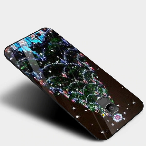 Merry Chrismas Tempered Glass Phone Case for Samsung Galaxy J6 2018