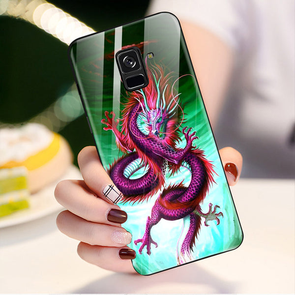 Dragon Tempered Glass Phone Case for Samsung Galaxy A8 Plus