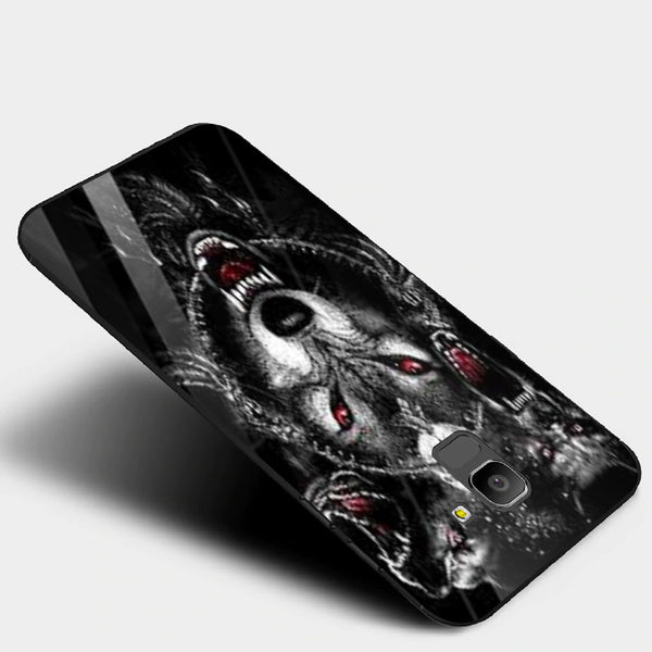 Wolf Eyes Tempered Glass Phone Case for Samsung Galaxy J6 2018