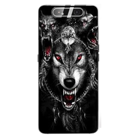 Wolf Eyes Tempered Glass Phone Case for Samsung Galaxy A80
