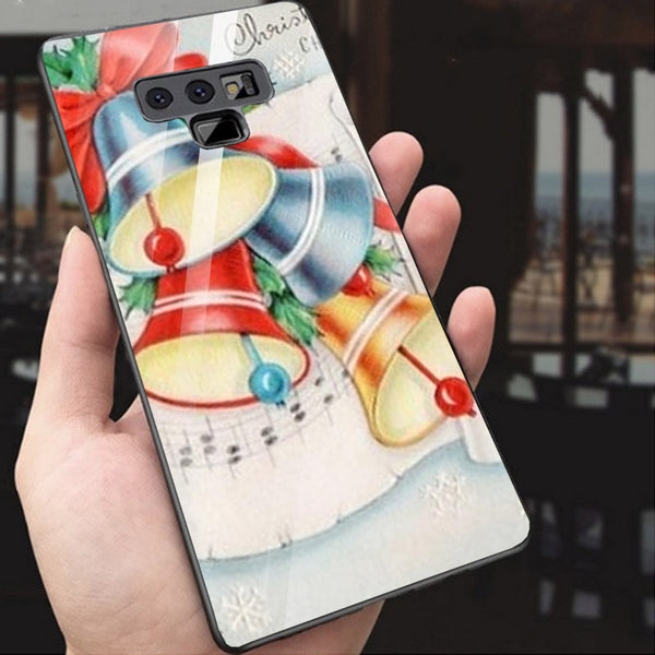 Merry Chrismas Tempered Glass Phone Case for Samsung Galaxy Note 9