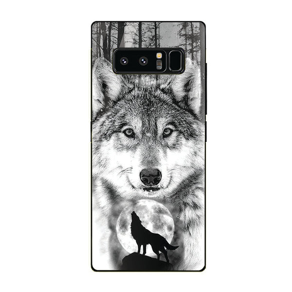 Wolf Eyes Tempered Glass Phone Case for Samsung Galaxy Note 8