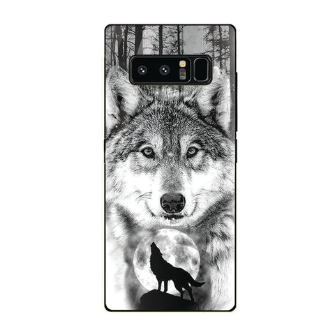 Wolf Eyes Tempered Glass Phone Case for Samsung Galaxy Note 8