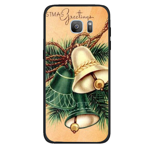 Merry Chrismas Tempered Glass Phone Case for Samsung Galaxy S7