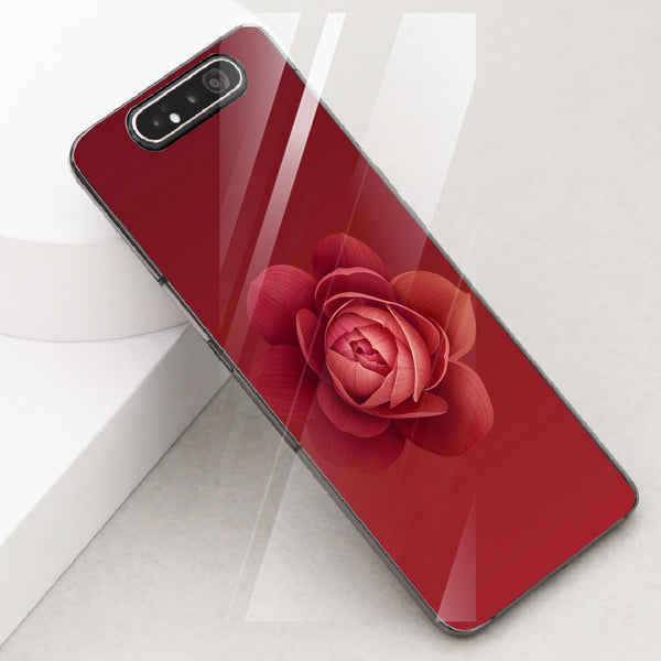 Beautiful Flowers Tempered Glass Phone Case for Samsung Galaxy A80