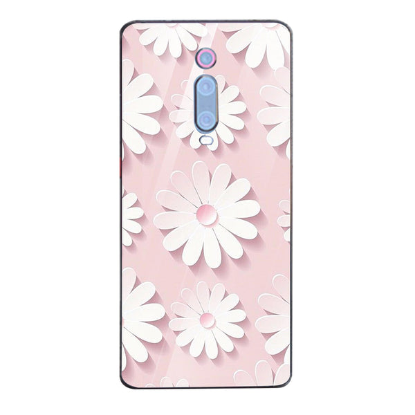 Beautiful Flowers Tempered Glass Phone Case for Xiaomi Redmi K20 Pro