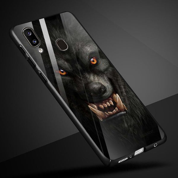 Wolf Eyes Tempered Glass Phone Case for Samsung Galaxy A40
