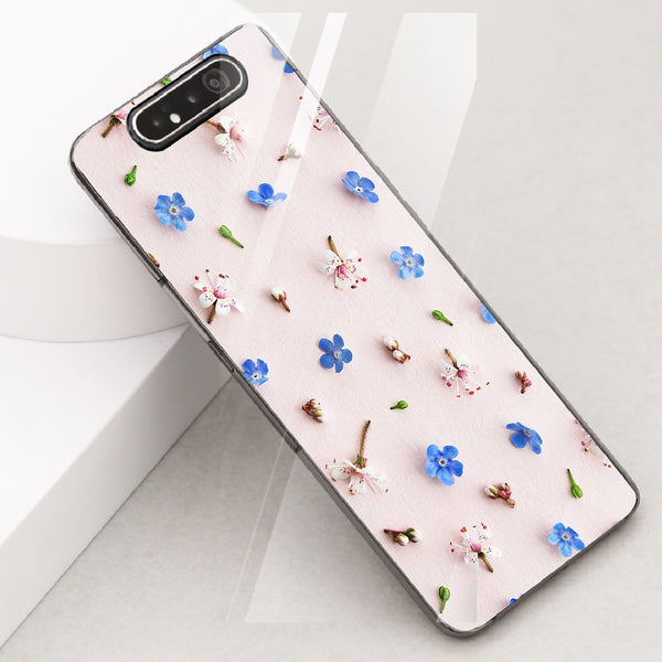 Beautiful Flowers Tempered Glass Phone Case for Samsung Galaxy A80